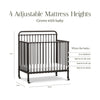 Winston 4-in-1 Convertible Mini Crib in Vintage Gold