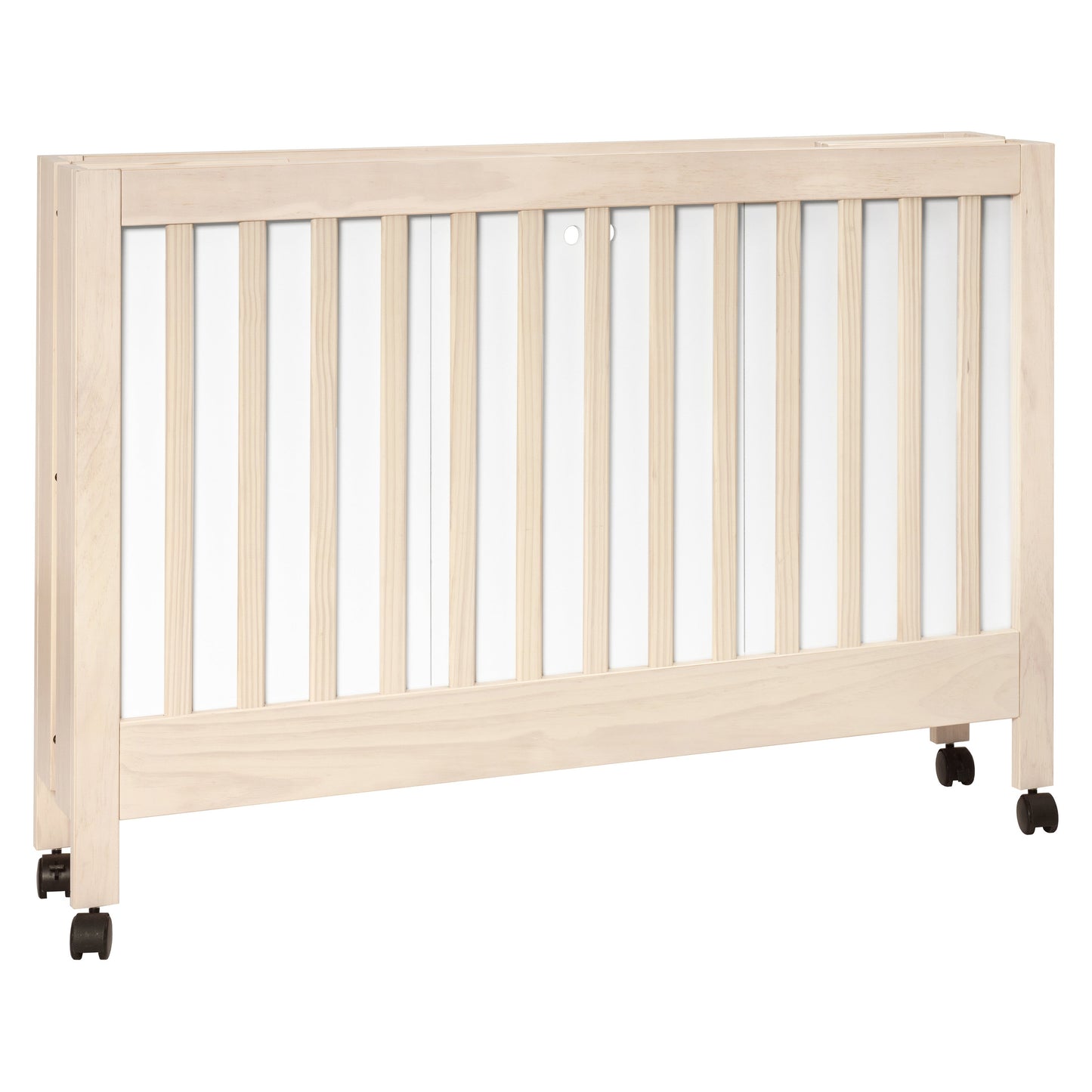 Maki Full-Size Folding Crib w/ Toddler Bed Conversion Kit in Honey