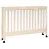 Maki Full-Size Folding Crib w/ Toddler Bed Conversion Kit in Honey
