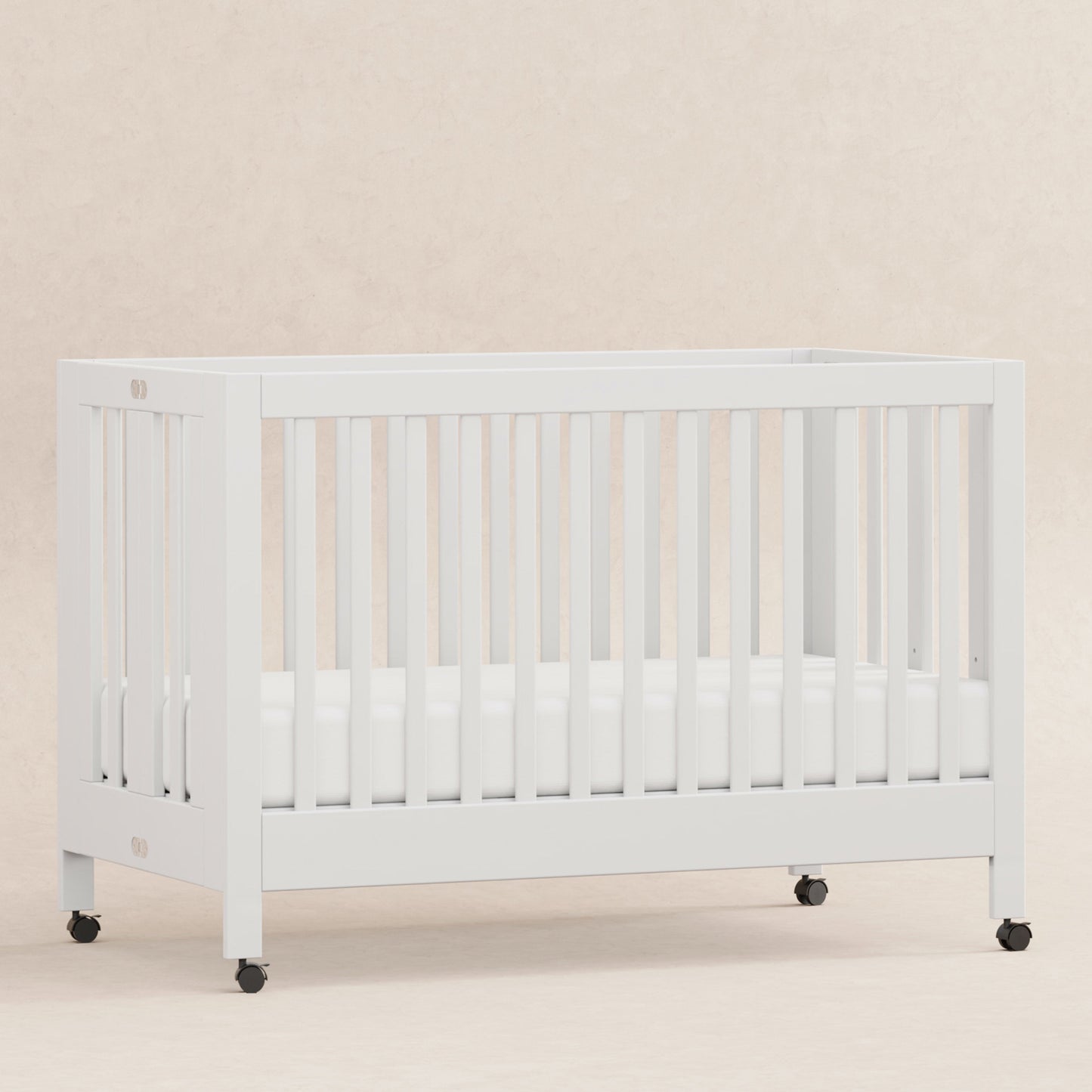 Maki Full-Size Folding Crib w/ Toddler Bed Conversion Kit in Honey