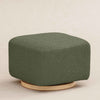 Kiwi Gliding Ottoman in Ivory Boucle w/ Gold Base