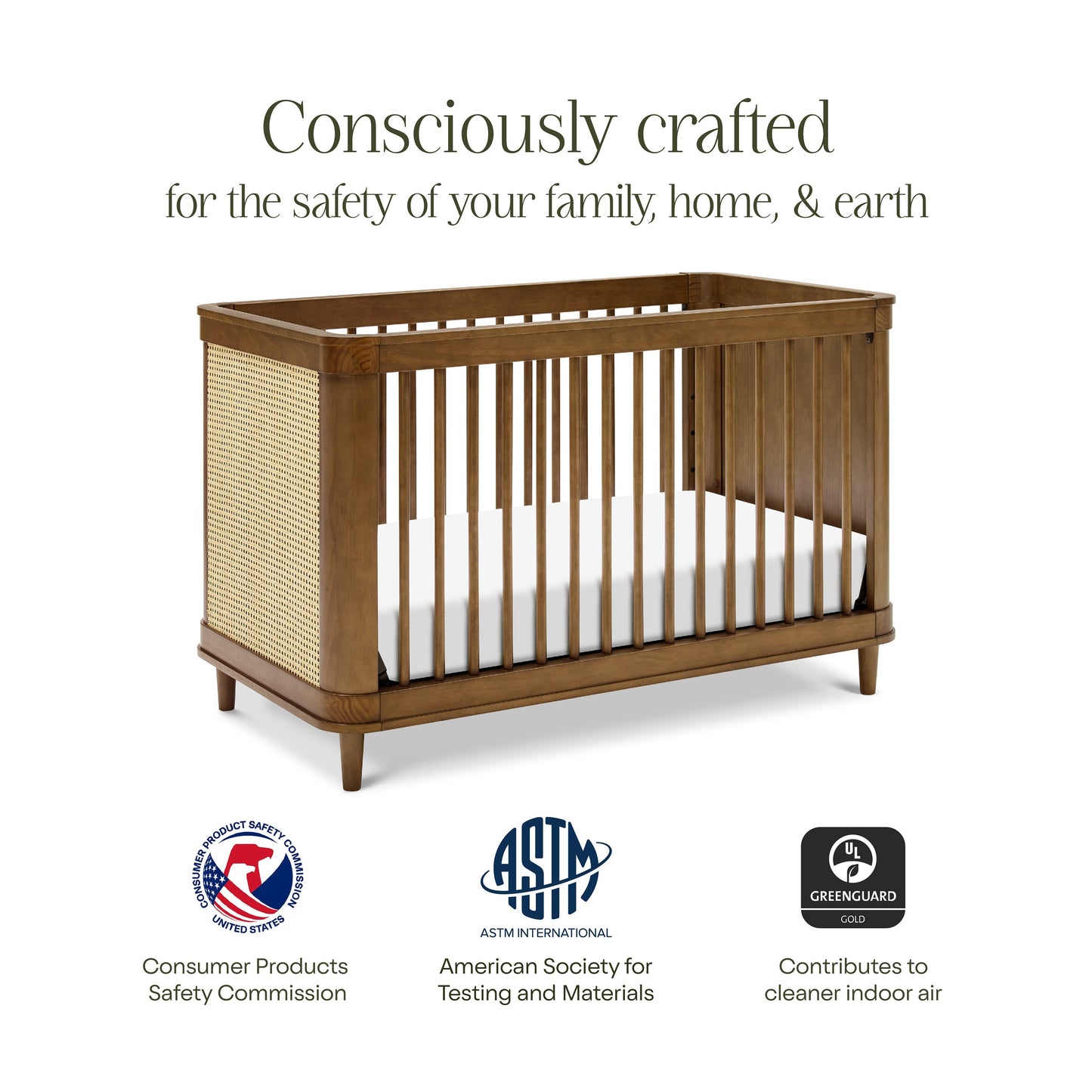 NAMESAKE MARIN WITH CANE 3-IN-1 CONVERTIBLE CRIB
