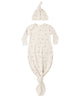 QUINCY MAE KNOTTED BABY GOWN + HAT SET FALL DITSY