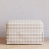 Crawford Gliding Ottoman in Tan Gingham