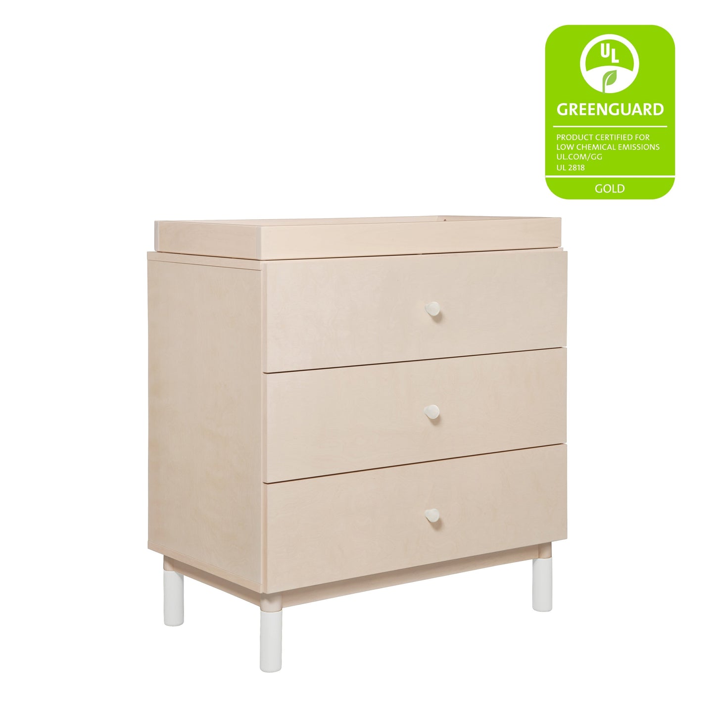 BABYLETTO GELATO 3-DRAWER CHANGER DRESSER WITH REMOVABLE CHANGING TRAY