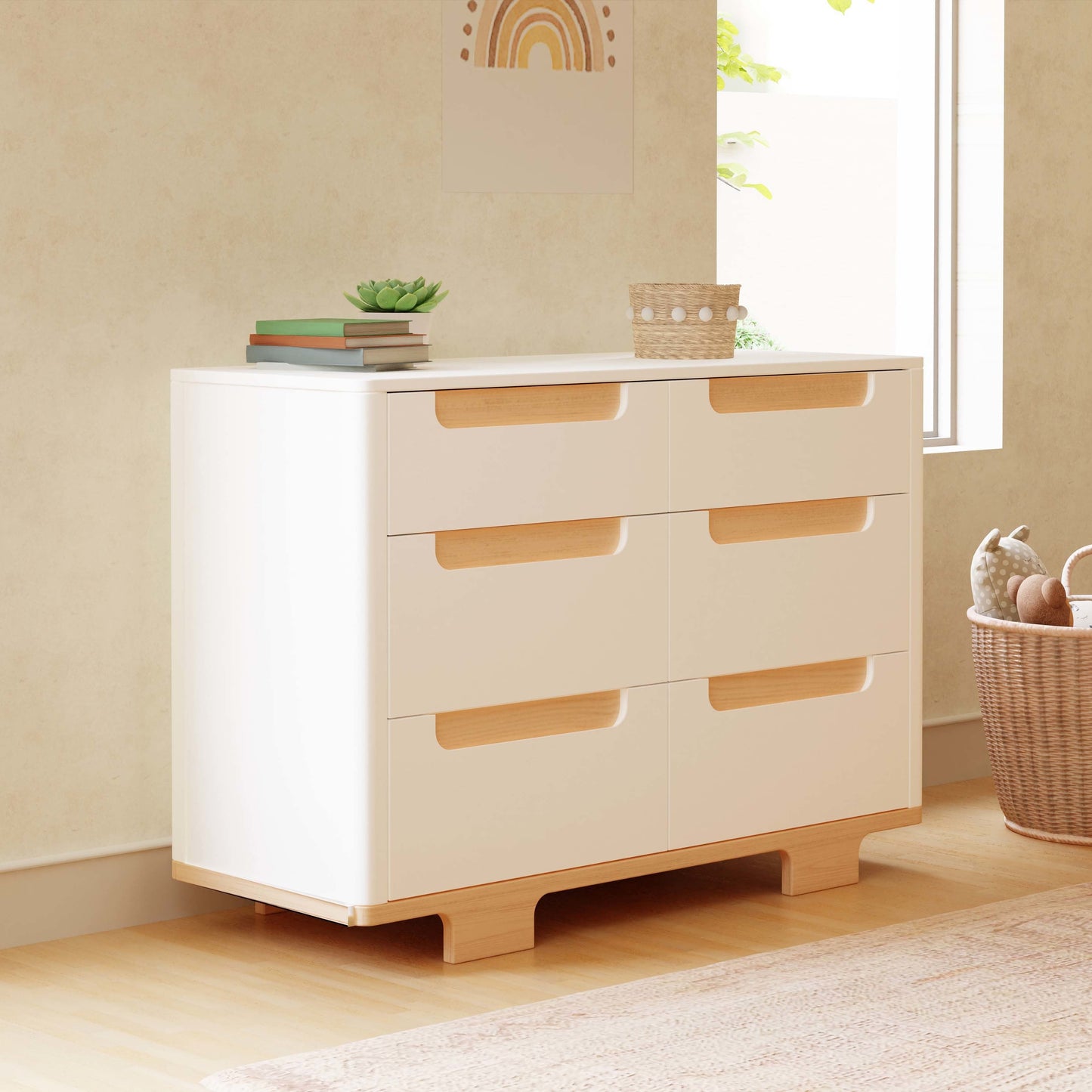 Yuzu 6-Drawer Dresser in Natural Walnut