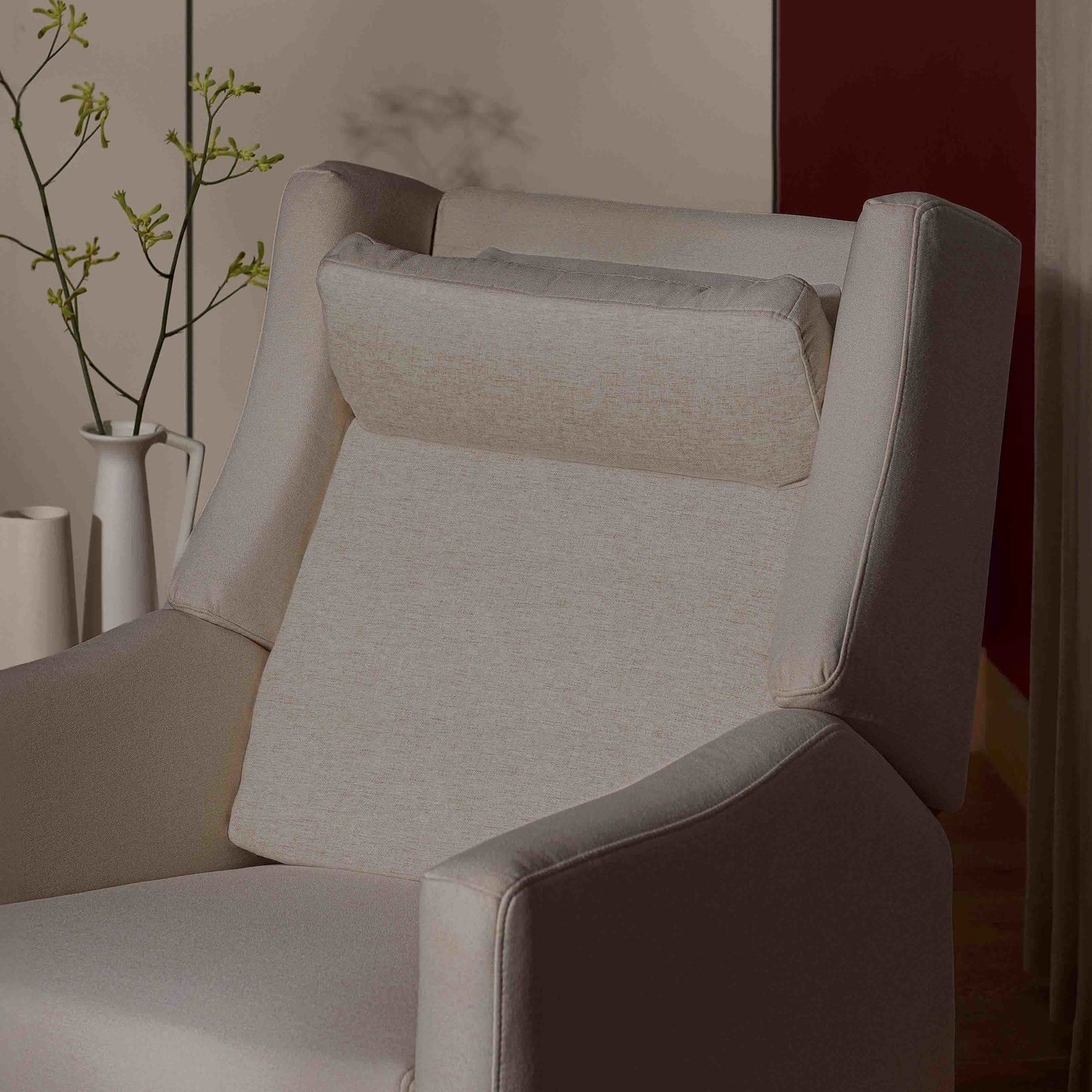 Kiwi Plus Power Glider Recliner w/ Power Headrest in Performance Beach Eco-Weave