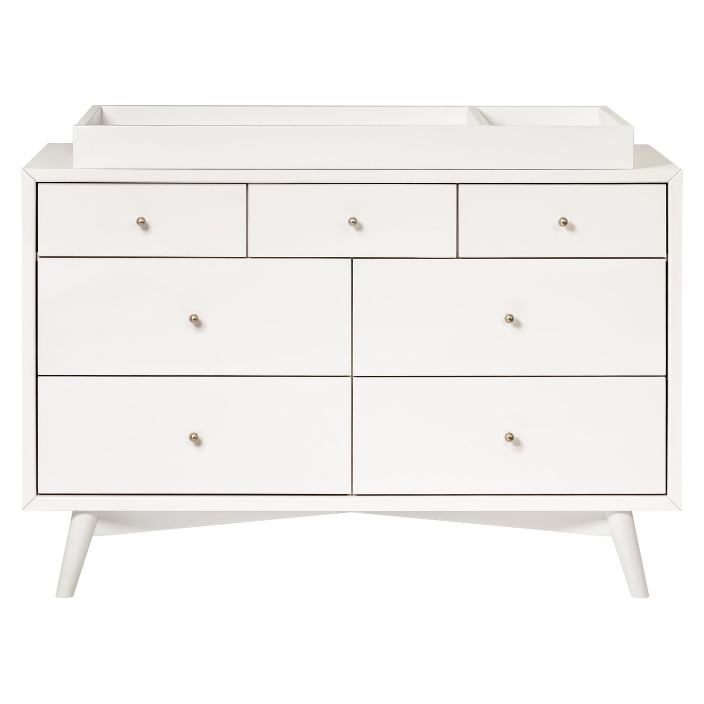 Palma 7-Drawer Double Dresser, Assembled in Warm White