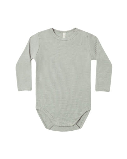 QUINCY MAE WAFFLE LONG SLEEVE BODYSUIT LAUREL