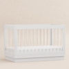 BABYLETTO HARLOW ACRYLIC 3-IN-1 CONVERTIBLE CRIB WITH TODDLER BED CONVERSION KIT