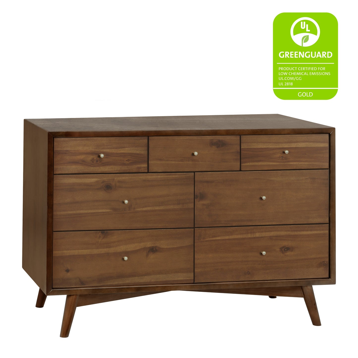 Palma 7-Drawer Double Dresser, Assembled in Warm White