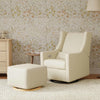 Kiwi Glider Recliner w/ Electronic Control and USB in Ivory Boucle w/Gold Base