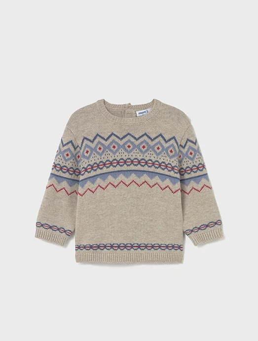MAYORAL BABY SWEATER WITH JACQUARD PATTERN