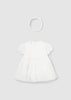 MAYORAL TULLE ROMPER WITH CROWN- WHITE