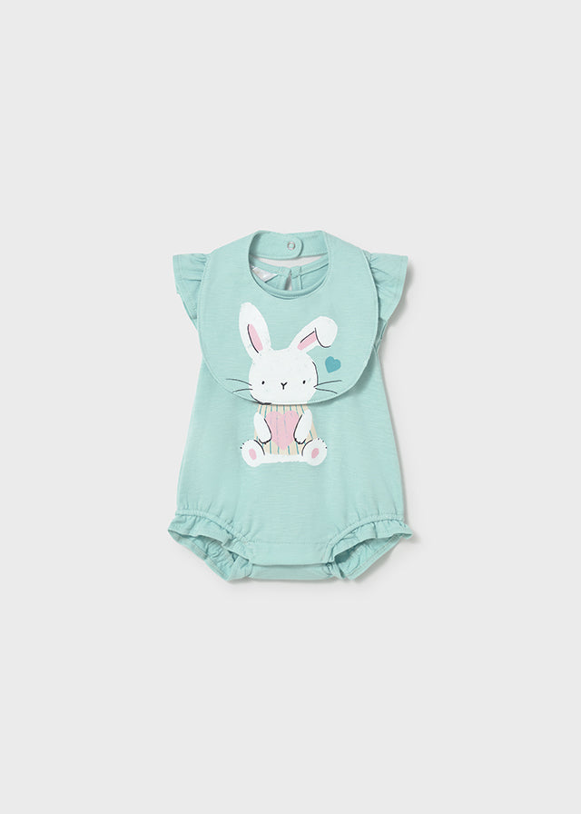 MAYORAL NEWBORN GIRL ROMPER WITH BIB SET