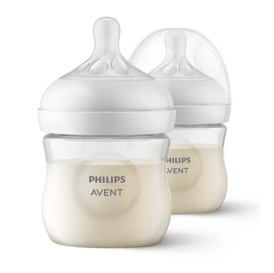 PHILIPS AVENT NATURAL BABY BOTTLE CLEAR 4OZ 2 PACK