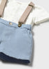 MAYORAL BOY SHORTS WITH SUSPENDERS AND SHIRT SET