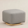 Kiwi Gliding Ottoman in Ivory Boucle w/ Gold Base