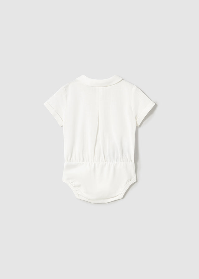 MAYORAL COLLARED BODYSUIT- NATURAL