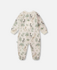 DEUX PAR DEUX ONE PIECE PYJAMA ZEBRA JUNGLE