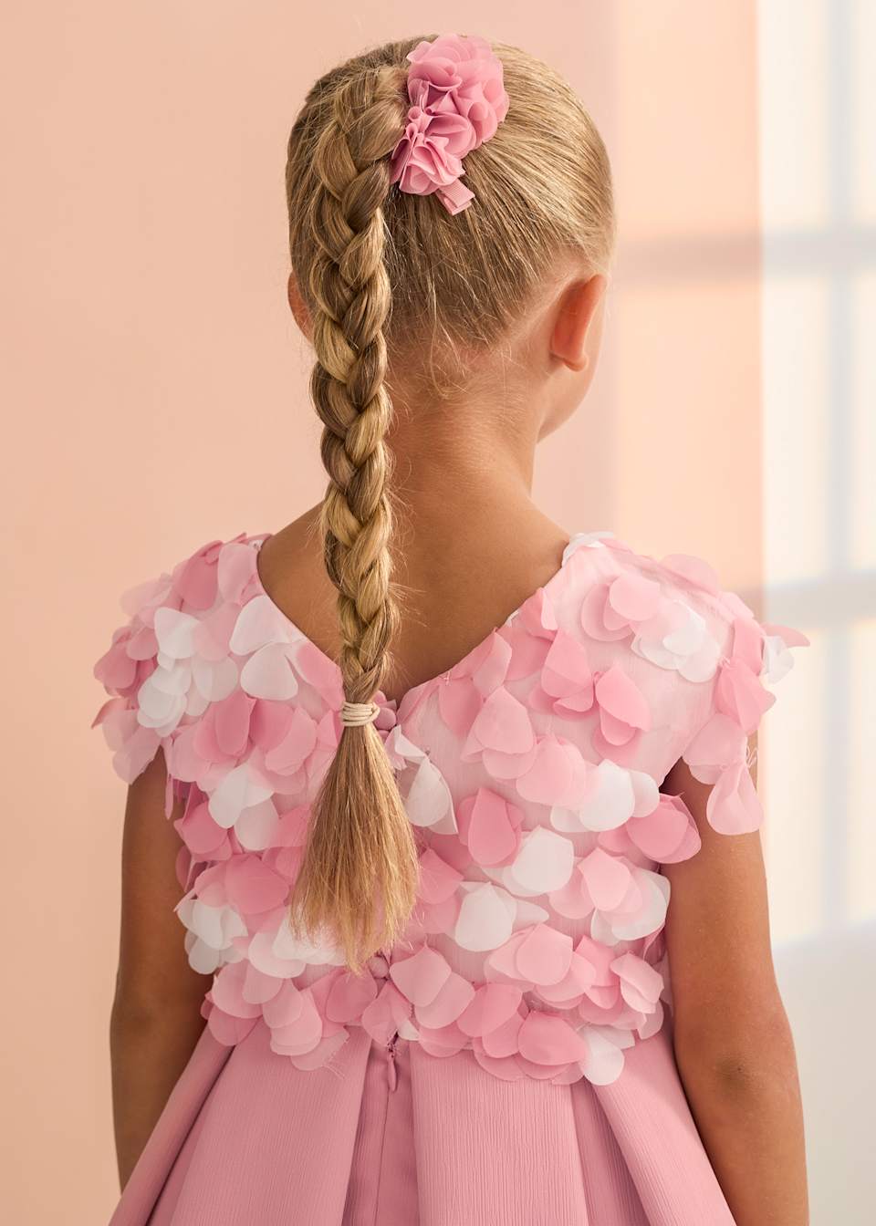 ABEL & LULA 3D FLORAL CHIFFON DRESS
