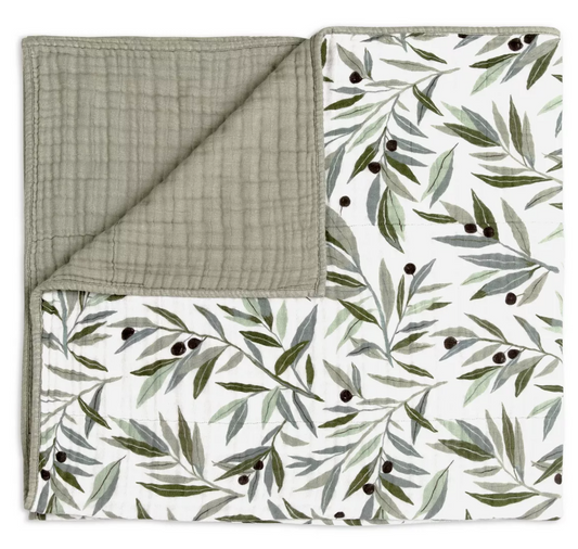 BABYLETTO MUSLIN QUILT - OLIVE BRANCHES
