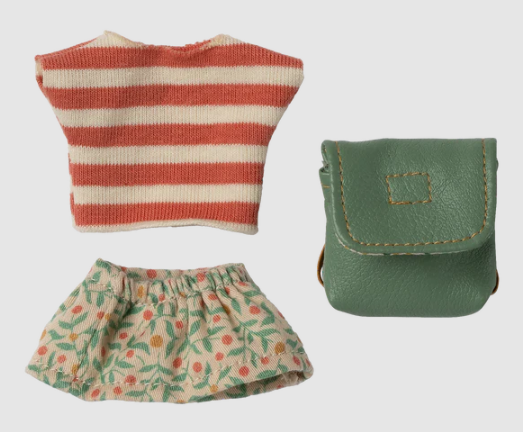 CLOTHES AND BAG, BIG SISTER MOUSE  - GREEN