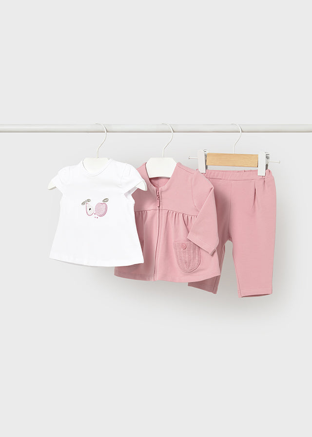 MAYORAL NEWBORN GIRL 3-PIECE TRACKSUIT