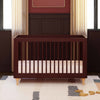 Lolly 3-in-1 Convertible Crib w/Toddler Bed Conversion in Crimson/Natural