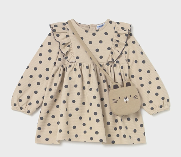 MAYORAL BABY PRINTED DRESS WITH PURSE