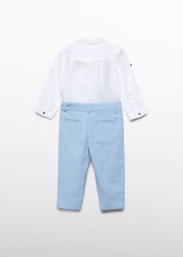 ABEL & LULA  PANTS AND SHIRT SET WITH BOW TIE