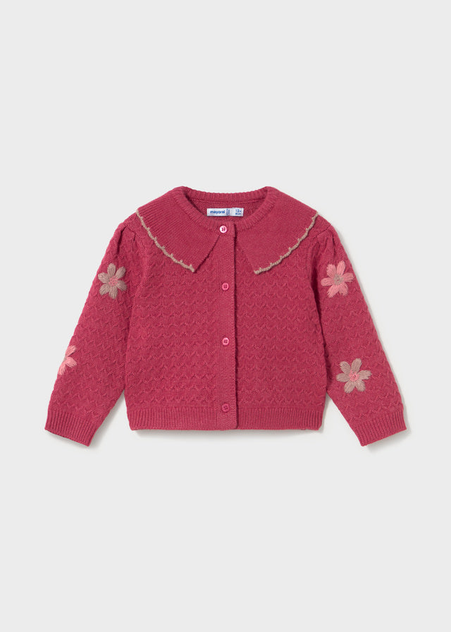 MAYORAL FLORAL KNIT CARDIGAN