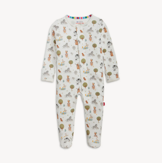 MAGNETIC ME FUNNY FARM COTTON FOOTIE