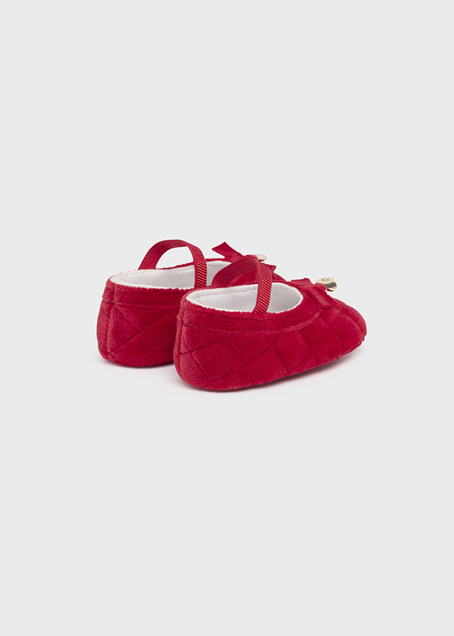 MAYORAL VELVET MARY JANES - RED