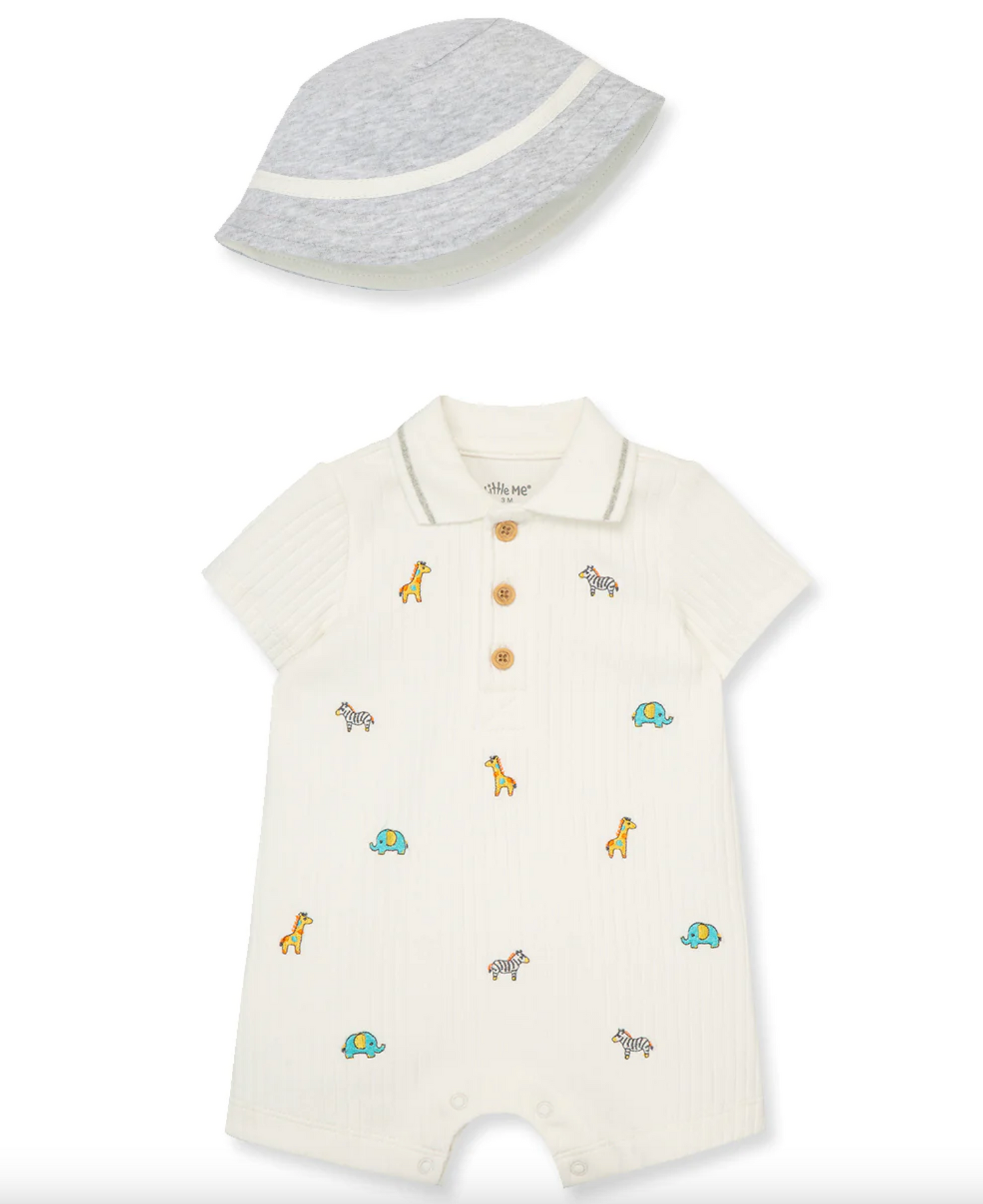 SAFARI ROMPER HAT SET