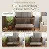 Liberty 3-in-1 Convertible Spindle Crib w/Toddler Bed Conversion Kit in Dusty Rose