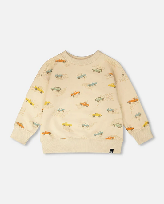 DEUX PAR DEUX FRENCH TERRY SWEATSHIRT SAFARI JEEP