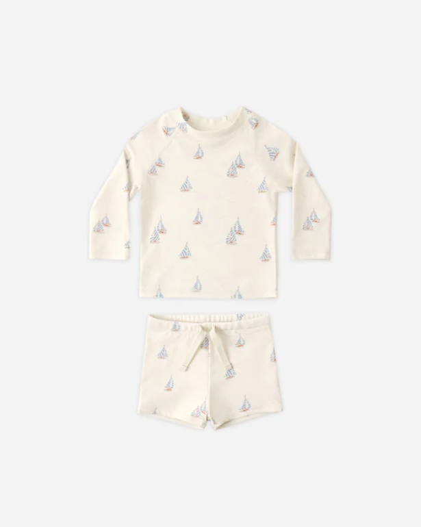 RYLEE + CRU BOYS RASHGUARD SET SAIL