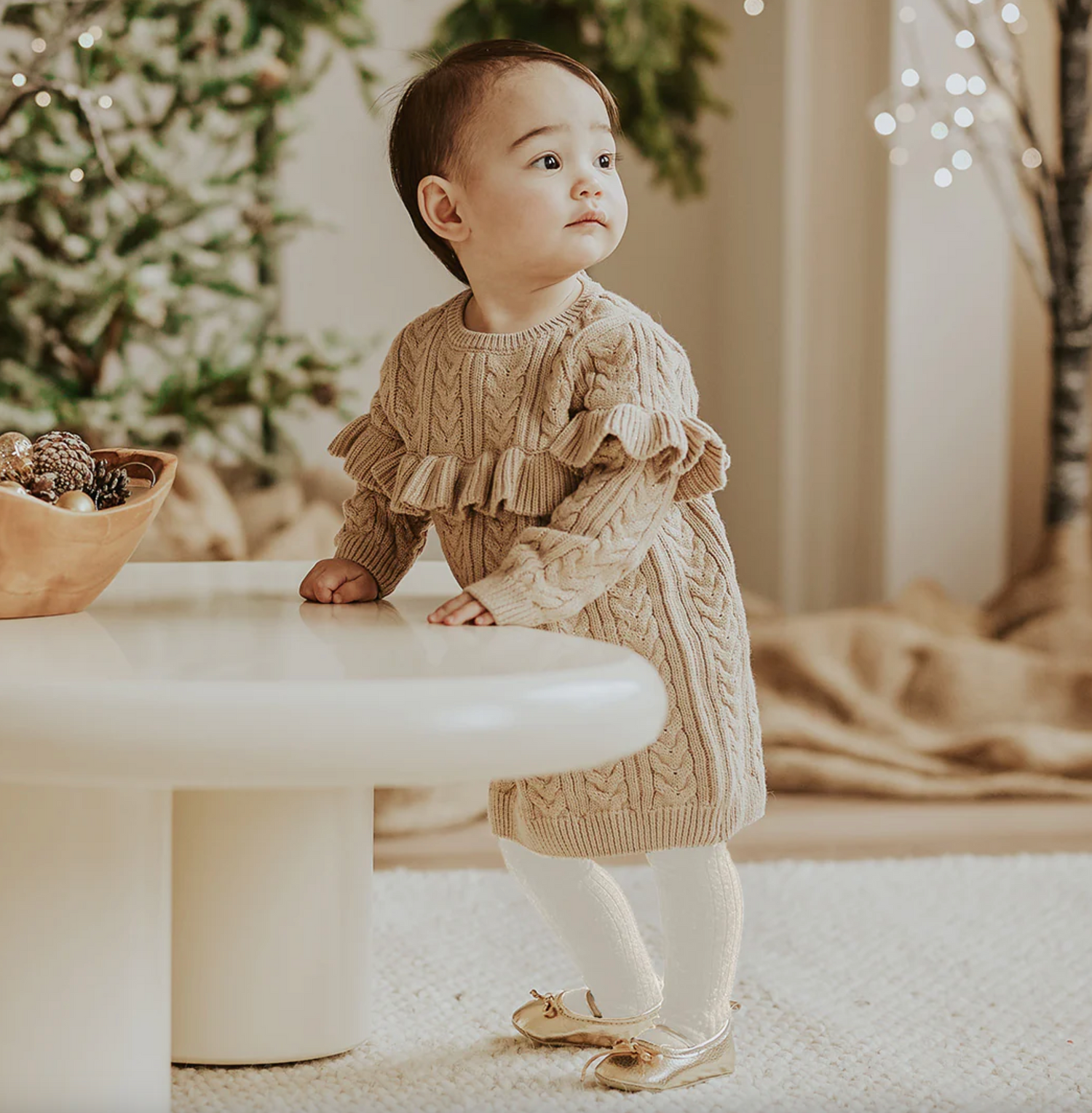 set dress knitted sweater Fashion Knit Ruched Sweater and Satin Stretch Tank Midi Dress Two-piece Set -Likemychoice