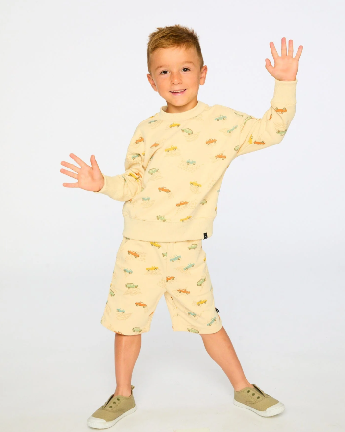 DEUX PAR DEUX FRENCH TERRY SHORTS SAFARI JEEP