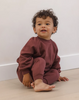 QUINCY MAE POCKET SWEATSHIRT BLACK CHERRY