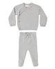 QUINCY MAE KNIT WRAP TOP + PANT SET CLOUD