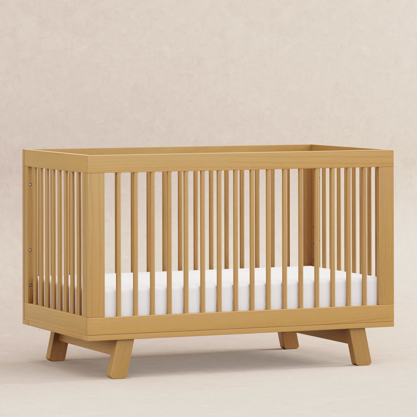 Hudson 3-in-1 Convertible Crib w/ToddlerBedConversionKit in White/Washed Natural