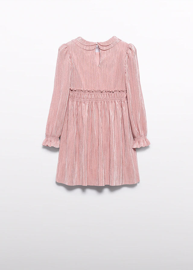 ABEL & LULA GIRL PLEATED KNIT DRESS