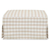 Crawford Gliding Ottoman in Tan Gingham