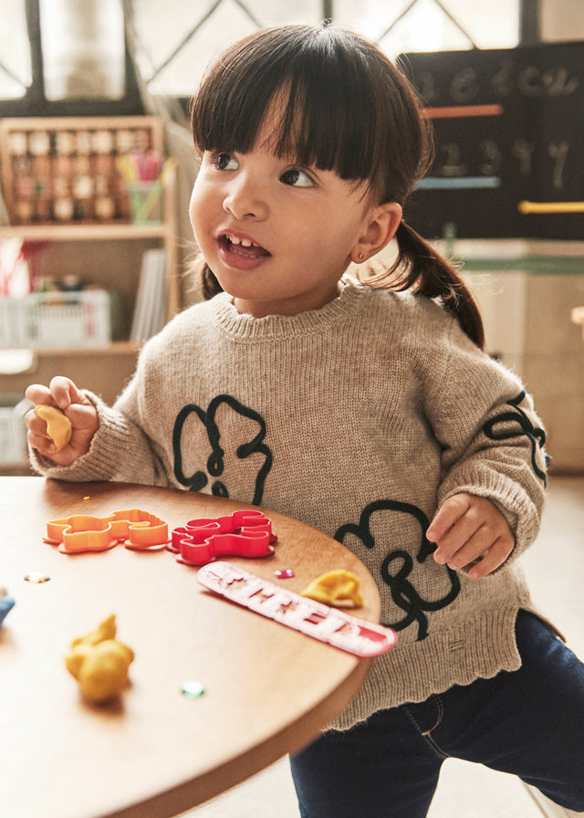 MAYORAL SOFT KNIT SWEATER HEATHER TOFFEE