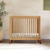 Gelato 4-in-1 Convertible Mini Crib and Twin bed in Natural Walnut Finish with Gold Feet