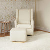 Kiwi Glider Recliner w/ Electronic Control and USB in Ivory Boucle w/Gold Base