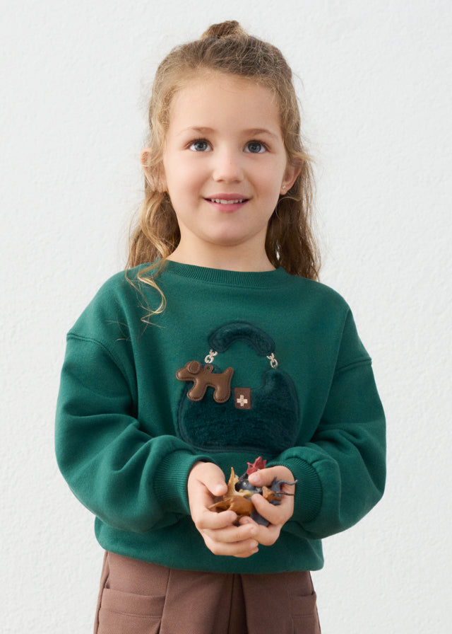 MAYORAL GIRL PUPPY SWEATSHIRT