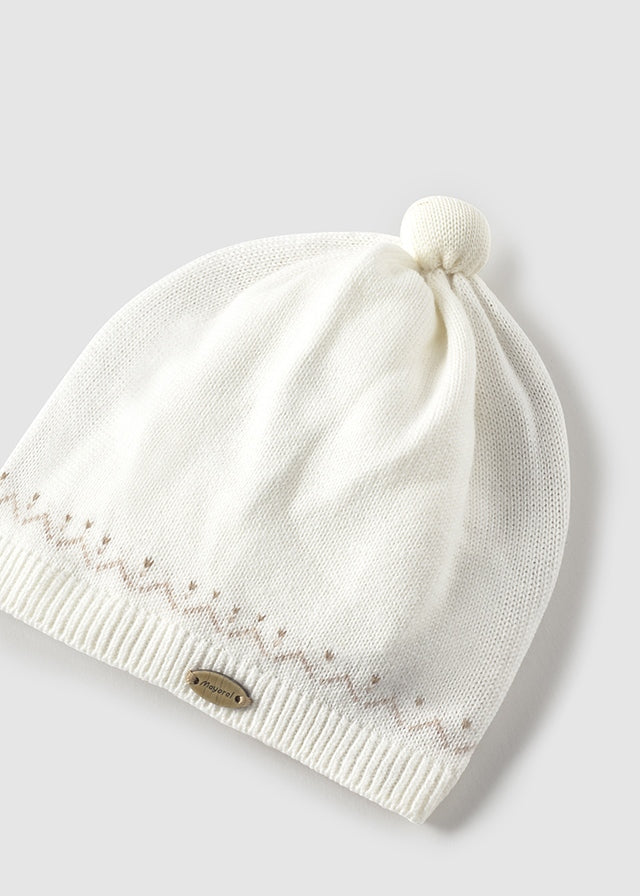 MAYORAL HAT NEWBORN BABY BOY - ECRU